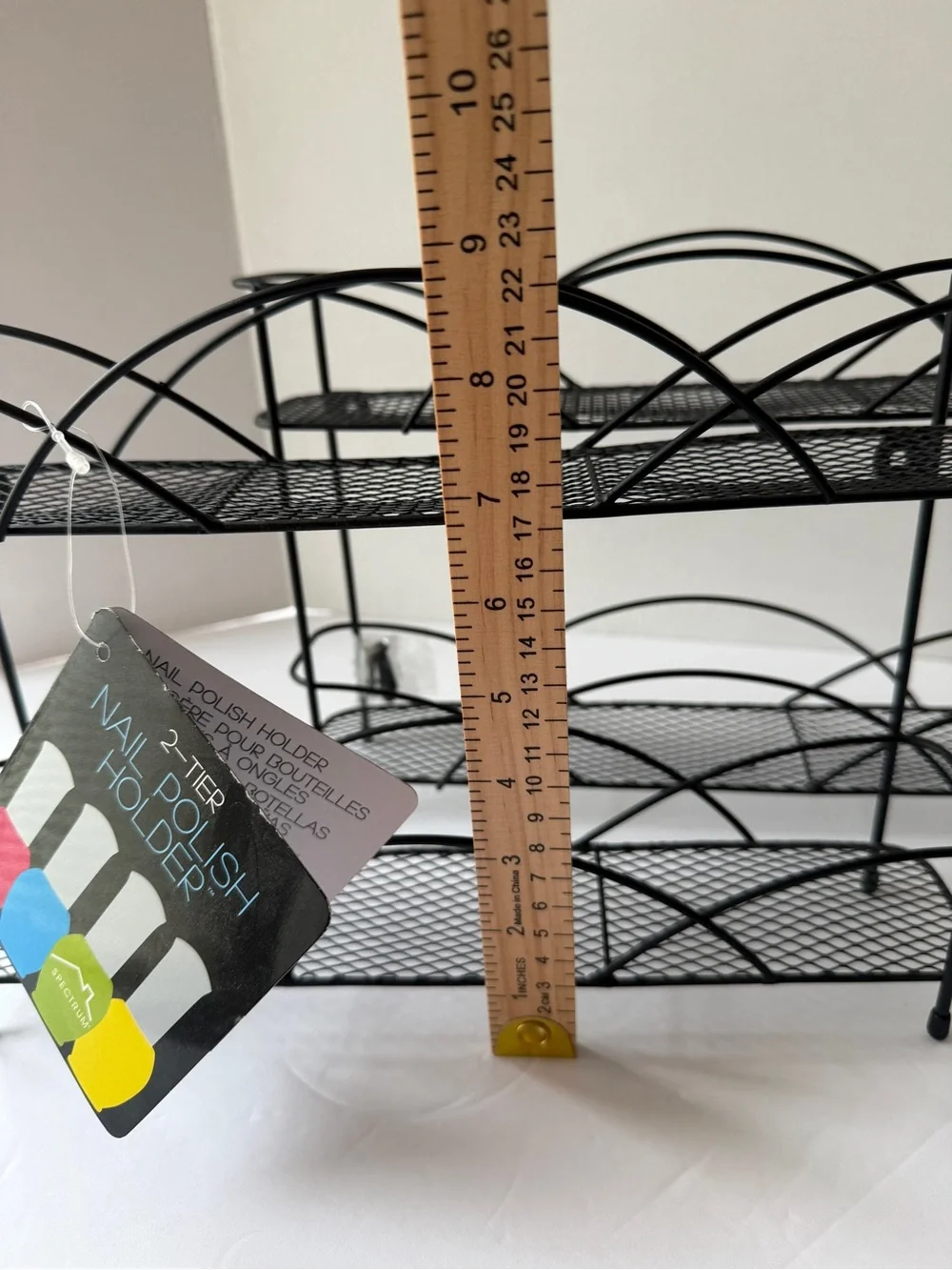 Black Metal Nail Polish Craft Rack Organizer